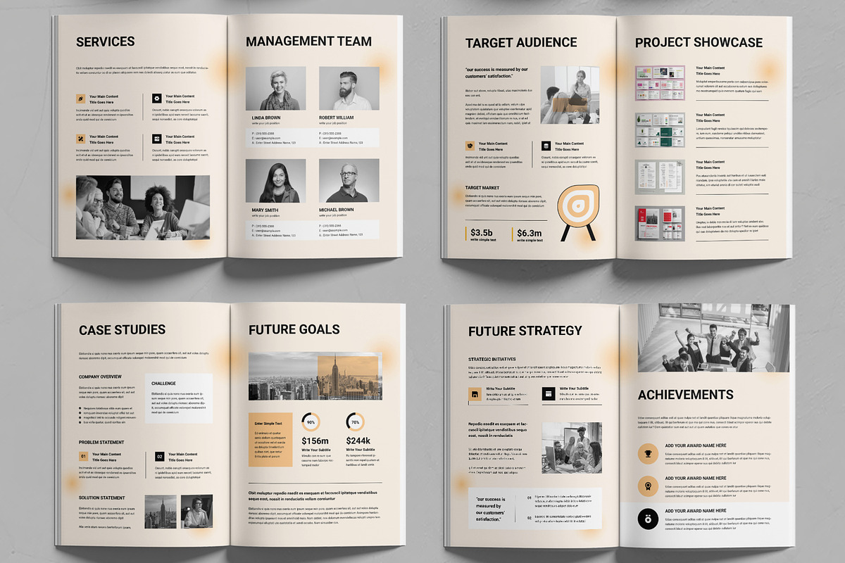 Creative Company Profile Template, a Brochure Template by MightyDesign (Photo 3 of 6)