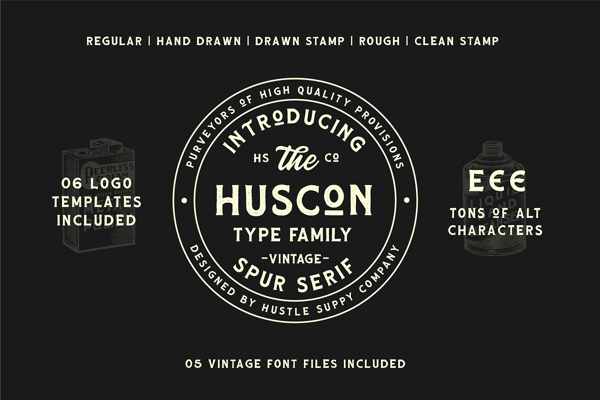 HUSCON - A Vintage Spur Serif