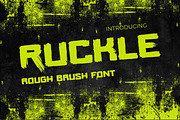 RUCKLE - Rough Brush Font, a Font by Gassstype (Thumbnail 1 of 8)