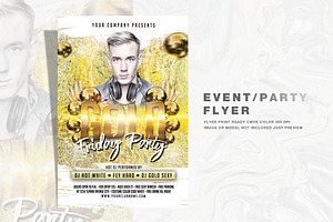 Gold Friday Party Flyer