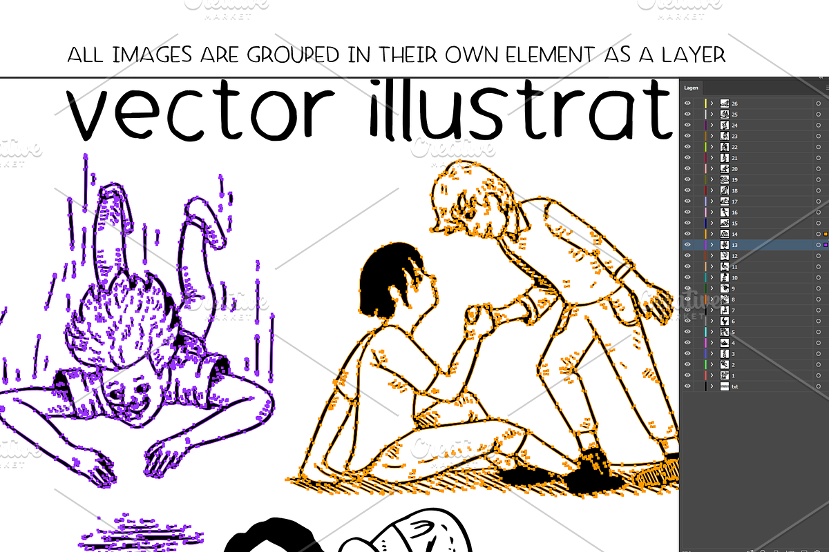 Falling and getting back up - vector, a Person Illustration by Renée from Studio neetje (Photo 3 of 4)