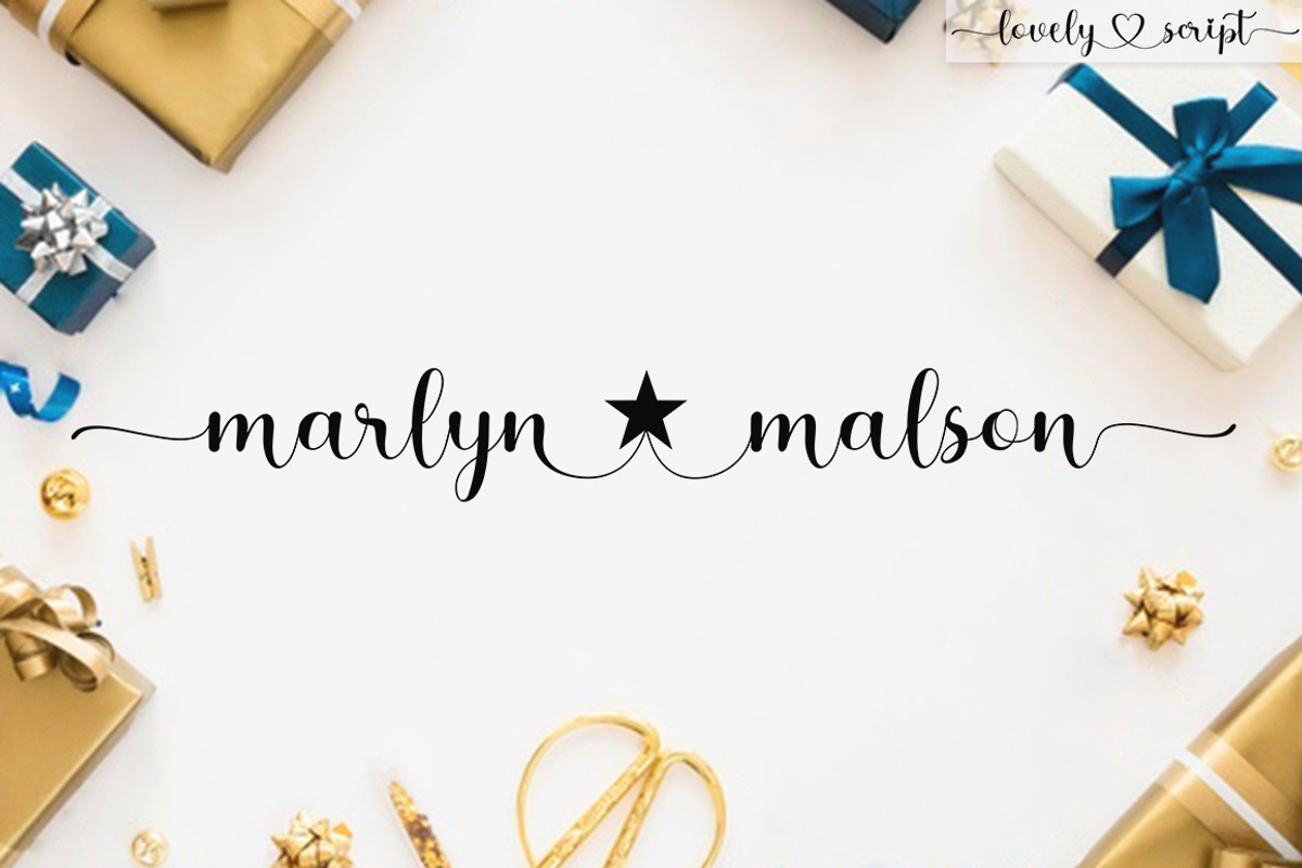 Marlyn Malson, a Script Font by Bosstype Studio (Photo 1 of 8)