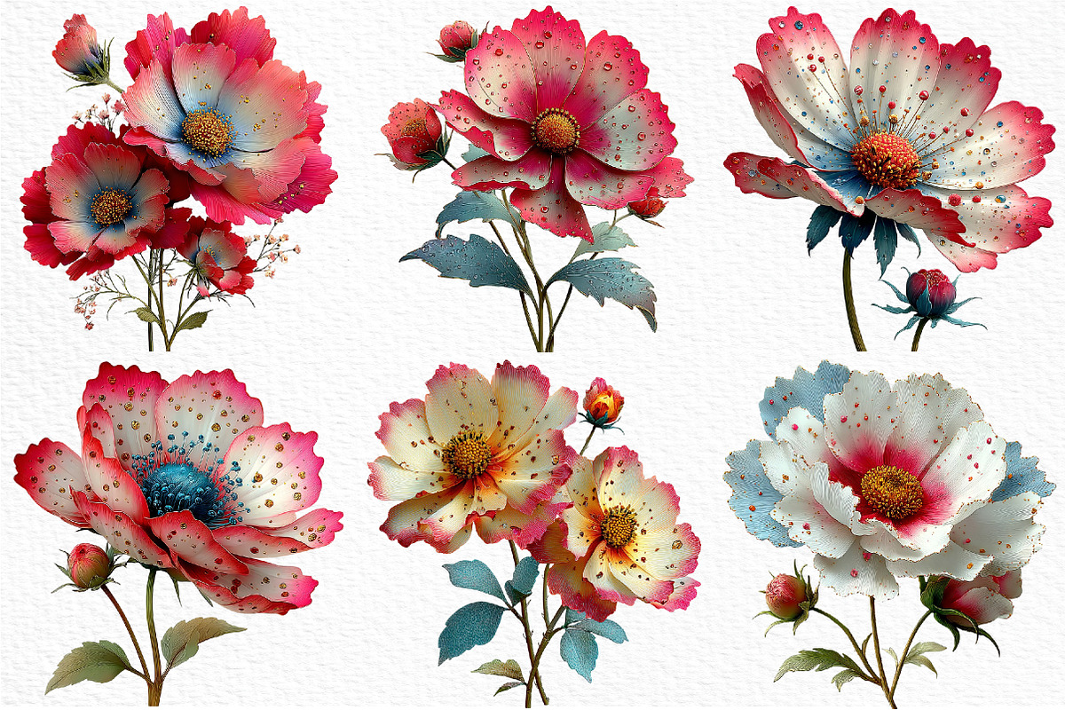 Spring Cosmos Flower Clipart Png, an Illustration by Craft Nest (Photo 4 of 11)