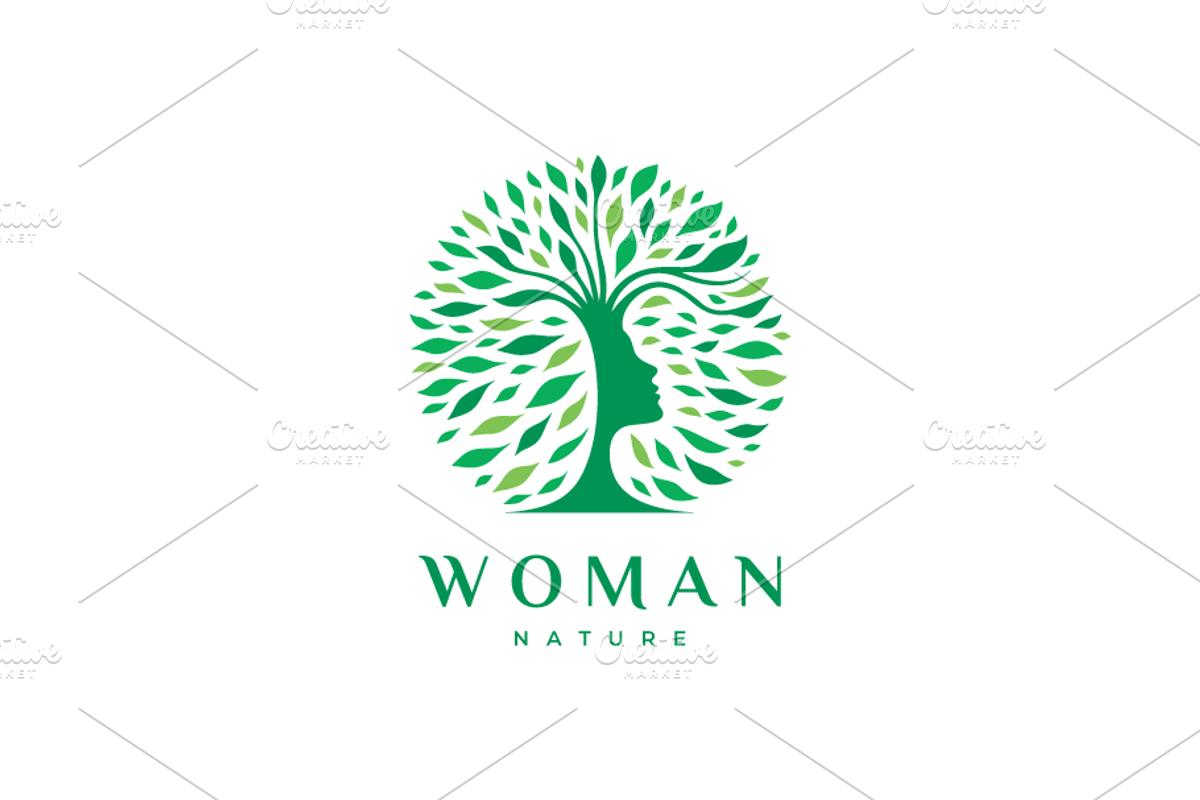 Woman Tree Nature Logo Template, a Branding & Logo Template by yopie (Photo 1 of 3)