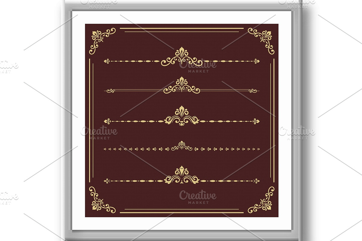 Vintage Set of Vector Horizontal, a Decorative Illustration by FineArtStudio (Photo 2 of 3)