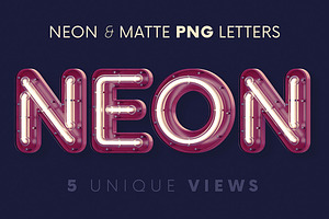 Neon & Matte - 3D Lettering