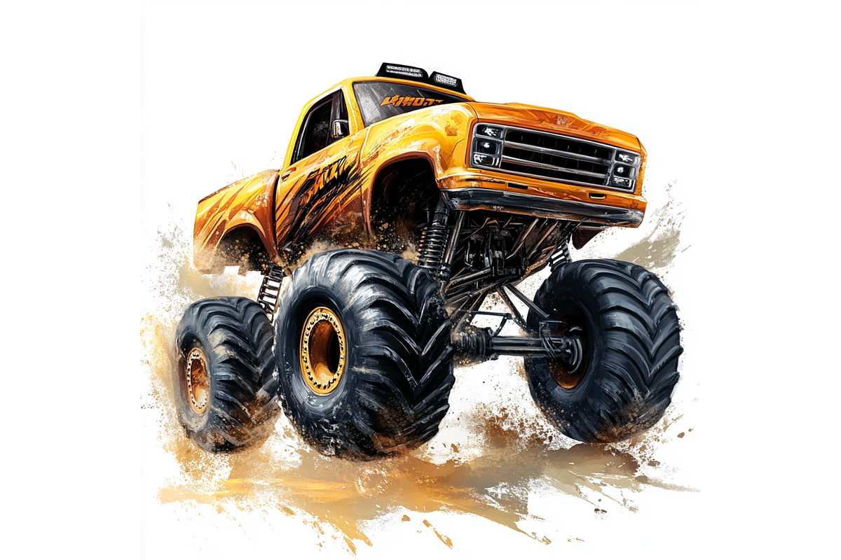 Prompt Monster Truck Clipart, a Decorative Illustration by Creative design (Photo 2 of 7)