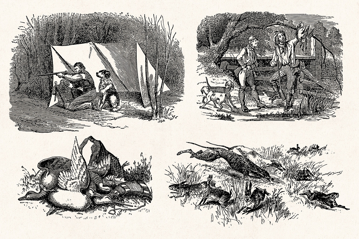 Hunting - Vintage Illustrations, a Sport Illustration by Graphic Goods (Photo 11 of 12)
