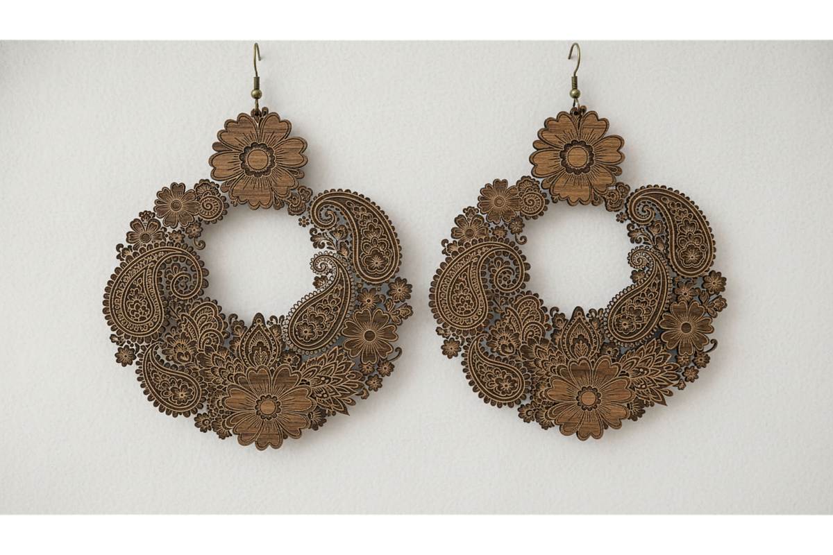 Garden Bloom Earring Set, a Graphic by hafijul (Photo 5 of 11)
