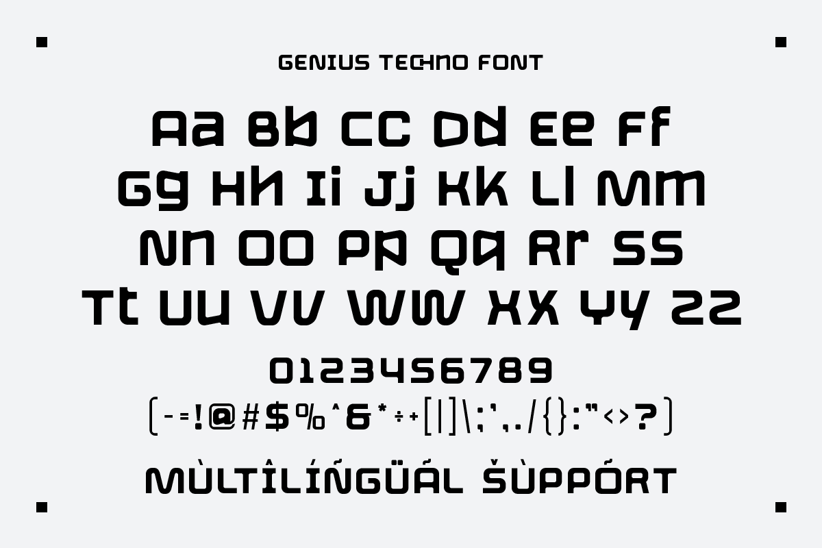 Genius Techno - Modern Futuristic, a Sans Serif Font by roomspace creative lab (Photo 8 of 12)