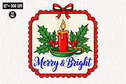 Christmas Candle Frame PNG, an Illustration by CreationArt (Thumbnail 1 of 4)