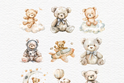 Flying bear clipart bundle., an Animal Illustration by Invite to Clipart (Thumbnail 2 of 4)