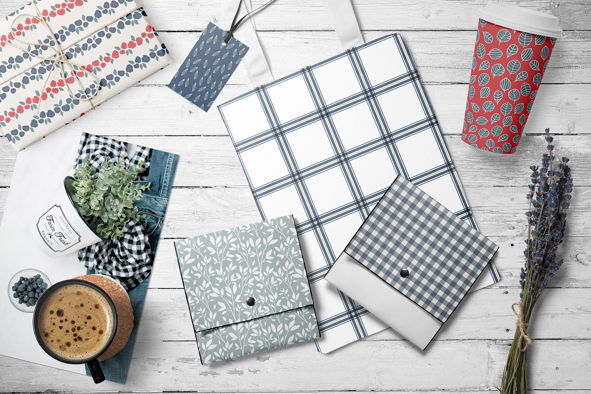 Farmhouse plaids and florals, a Pattern Graphic by Cozy pattern shop (Photo 7 of 9)