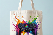 Rainbow Splash Game Controller, a Shirt Mockup by Vector Stall (Thumbnail 11 of 15)