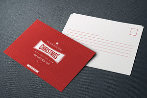 Merry Christmas Postcard Templete, a Card Template by Nisha Droch