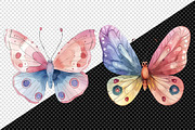 Watercolor Butterfly Png Clipart, an Illustration by Creative Art (Thumbnail 3 of 8)