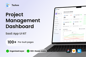 Tazkee - SAAS Project Management UI, a Landing Page Template by Agensip Design Agency