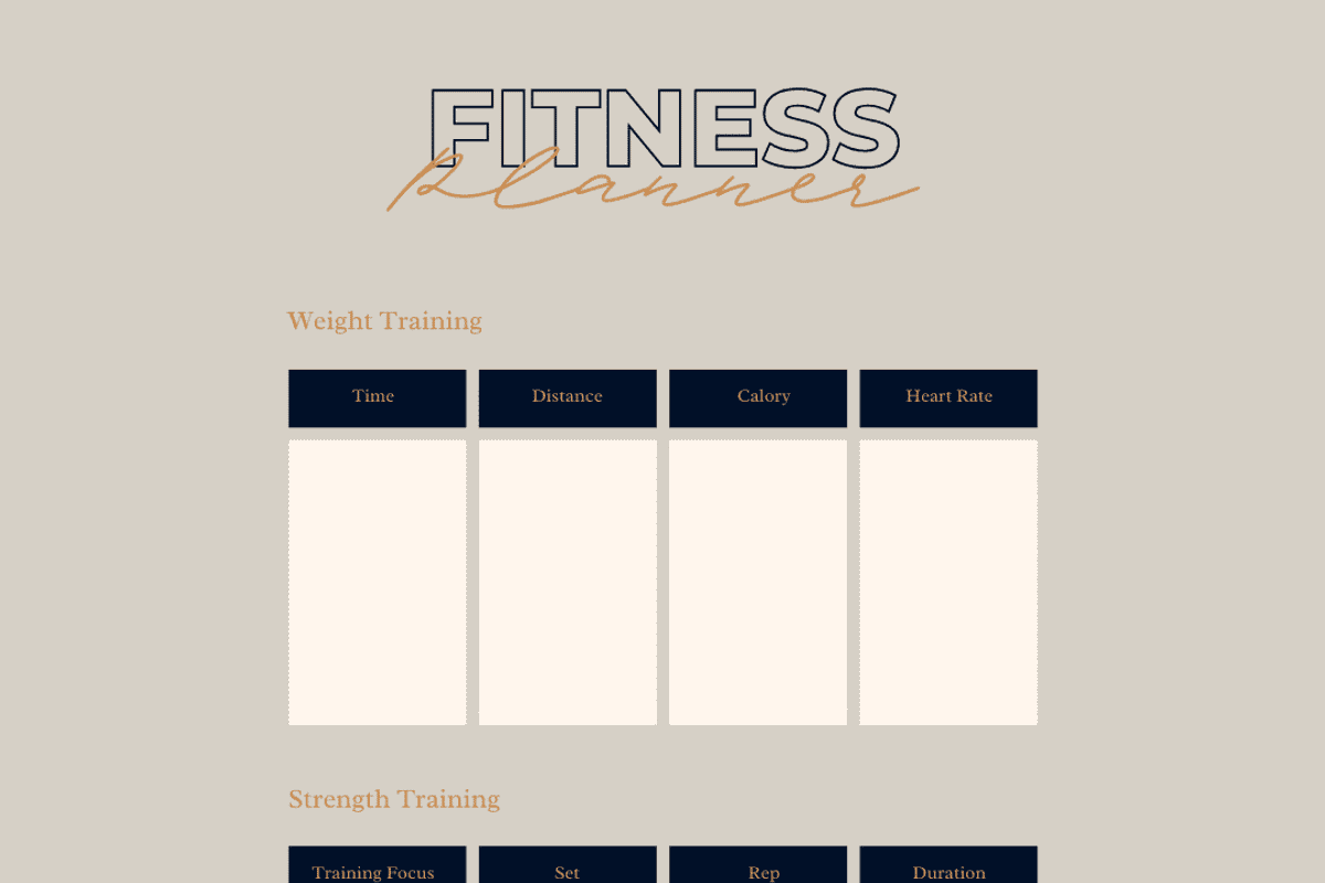 PLR Fitness Planner, a Stationery Template by Brand Your Biz Co. (Photo 6 of 8)
