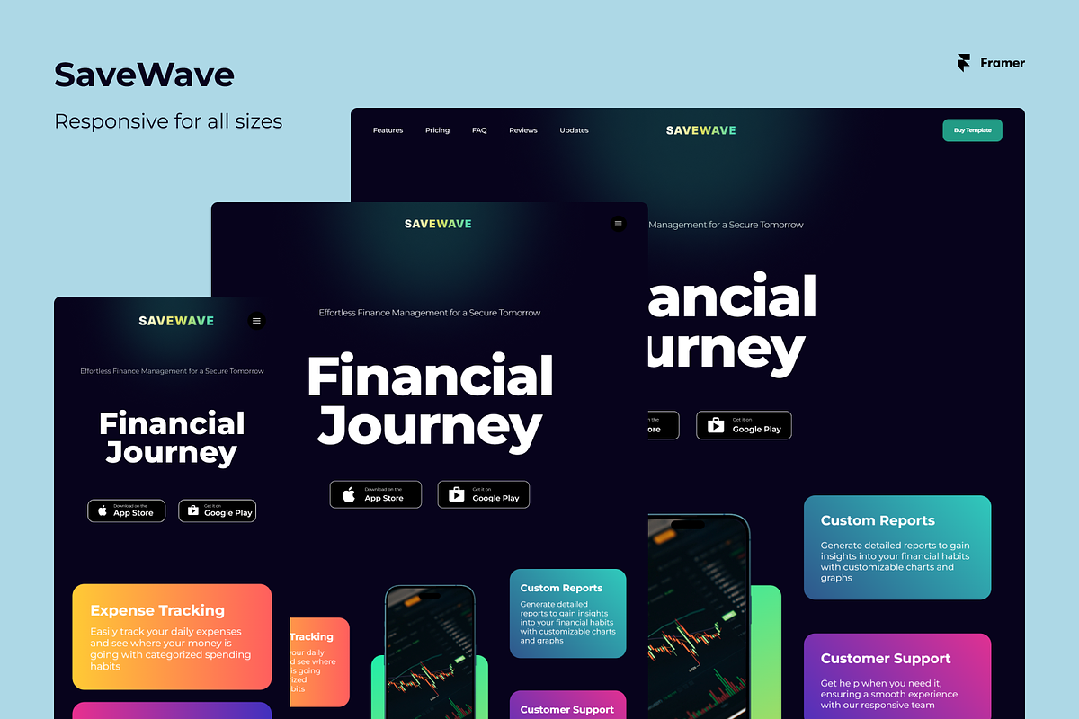 SaveWave - App Landing Page, a Landing Page Template by Helpful Hues (Photo 3 of 4)