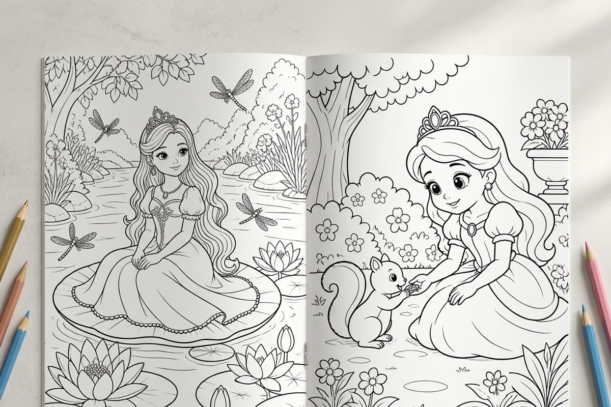 Magical Princess Coloring Book Vol31, a Person Illustration by ikarifq shop (Photo 5 of 7)