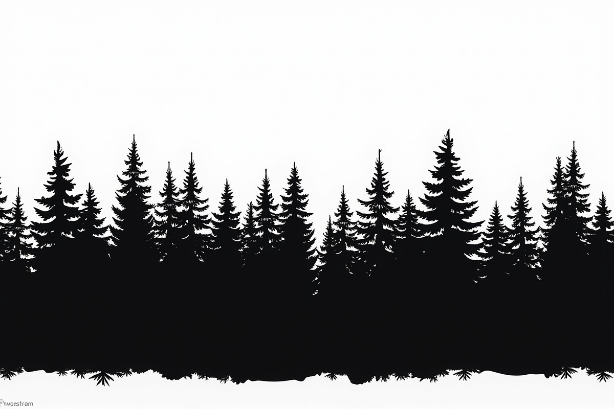 Pine Forest Silhouette Bundle, an Object Graphic by balal (Photo 14 of 16)