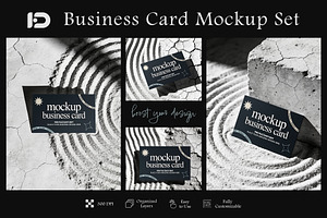 Business Card Mockup Set, an Advertising Mockup by ForgeDesign
