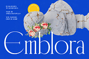 Emblora Modern Display Serif, a Script Font by timelesstype.co (Thumbnail 1 of 20)