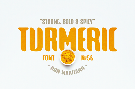 Turmeric spicy font