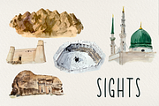 Watercolor Saudi Arabia Clip Arts, an Animal Illustration by Tati Bordiu (Thumbnail 5 of 5)