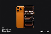 iPhone 17 Pro Mockup Bundle Set, an iPhone Mockup by Rielismee (Thumbnail 1 of 5)