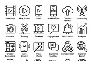 38 Vector Short Video Content Icons, an Outline Icon by adenpinkstore (Thumbnail 10 of 10)
