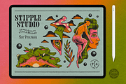 Stipple Studio for Procreate, a Brush Add-On by True Grit Texture Supply (Thumbnail 1 of 12)