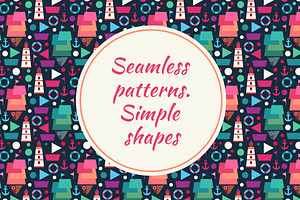 Decorative toys seamless patterns