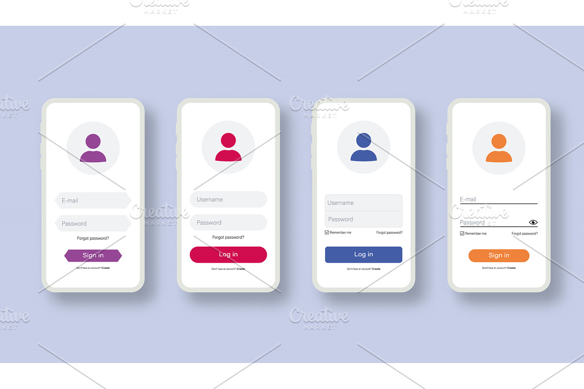 Log in form page template, a Technology Illustration by Vector Creator