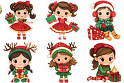 Christmas Girl Gift Box Clipart, an Illustration by DreamArtGraphic (Thumbnail 3 of 5)