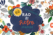 Rad & Retro Floral Stamps, a Brush Add-On by OkayAnnie Designs (Thumbnail 2 of 11)