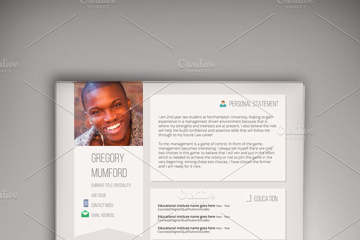 Social Media CV, a Resume Template by Valeur Design (Photo 1 of 4)