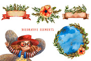Little Fairies - Watercolor Clip Art, an Object Illustration by Mashamashastu (Thumbnail 4 of 9)