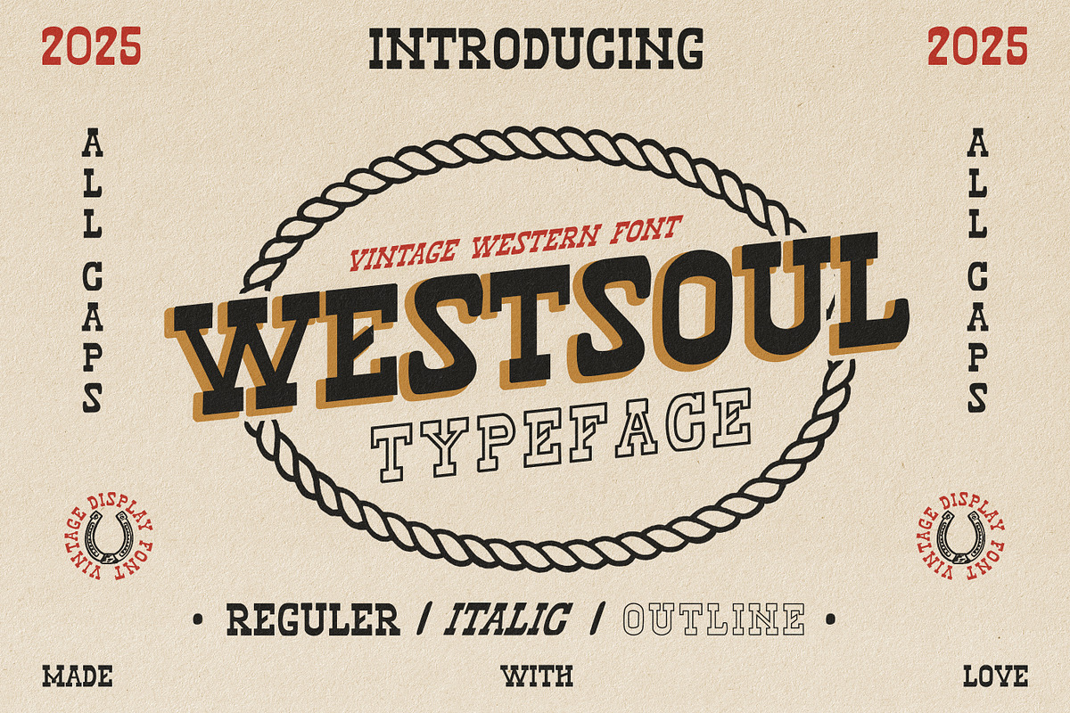 Westsoul Vintage Slab Serif, a Slab Serif Font by Oldden Works (Photo 1 of 5)