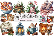 Cozy Winter Sublimation Clipart Bund, an Illustration by DreamArtGraphic (Thumbnail 1 of 4)