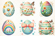Cute Easter Eggs Sublimation Clipart, an Illustration by DreamCafeArt (Thumbnail 3 of 5)