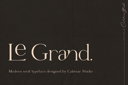 Le Grand | Serif Ligature Font, a Serif Font by Calamar Studio