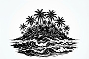 50 Tropical Palm Island Silhouette, an Empty State Illustration by Amazin_art (Thumbnail 12 of 41)