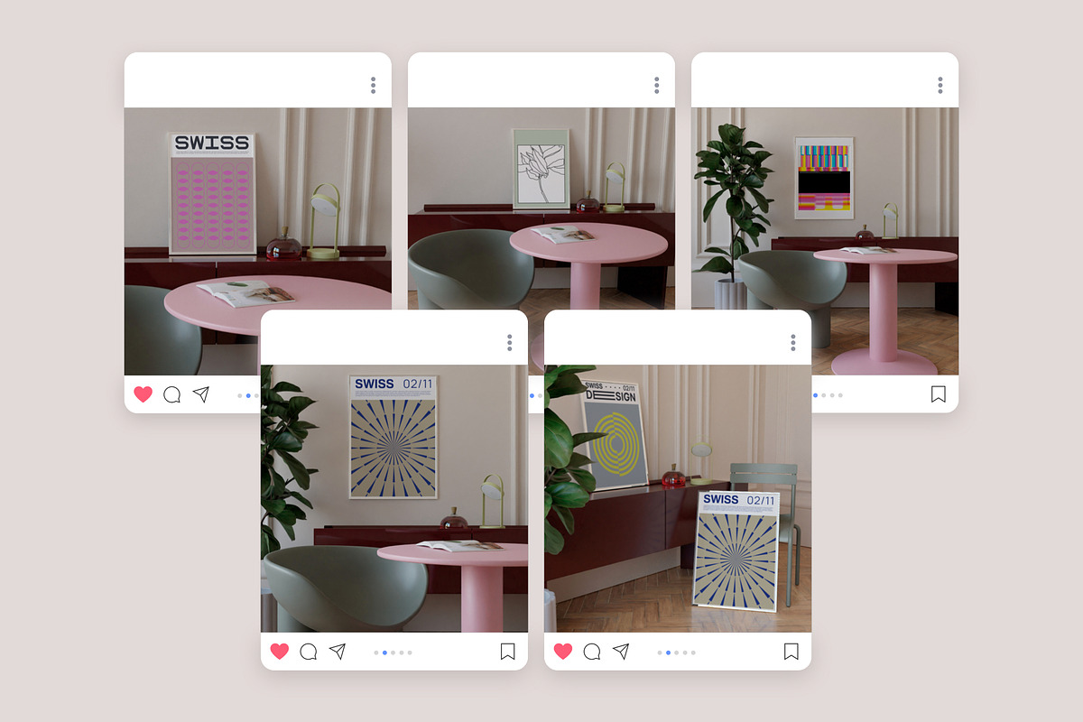 Mockup Set. Silver Frame Mockups ARI, a Household Mockup by Bonumo (Photo 6 of 10)
