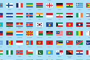 Flat World Flag (round & rectangle), an Illustration by Design Shop (Thumbnail 3 of 5)