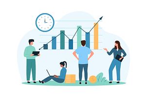 Financial stock market graph growth, a Finance Illustration by Flashvector