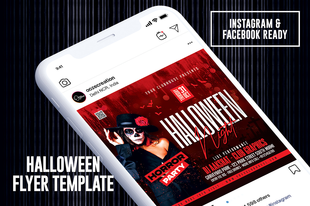Halloween Party Flyer, a Templates & Theme by MithilaCreation (Photo 4 of 6)