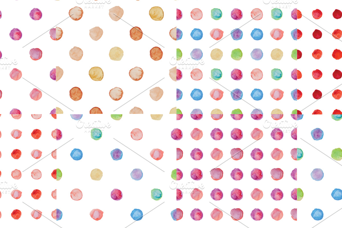 Simply watercolor dots patterns, a Pattern Graphic by tamara.comotomka (Photo 2 of 3)