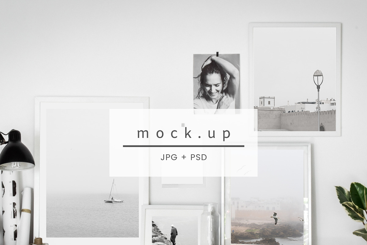 Gallery Wall mockup, mockup, a Print Template by VISTYLE STUDIO