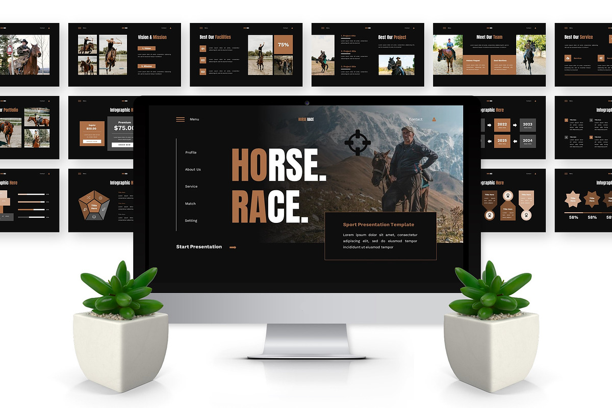 Horse Race - Sport Google Slide preview 2